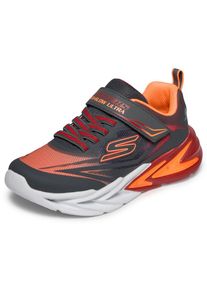 Skechers, Herren, Sneaker &raquo;FLEX-GLOW ULTRA&laquo; Klettschuh zum Schl&uuml;pfen, Gr&ouml;&szlig;enschablone zum Download, grau-orange, 31, Skechers Sneaker mit cooler 
