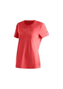 Maier Sports, Damen, T-Shirt &raquo;Wilma Print&laquo; Damen Funktionsshirt, Freizeitshirt mit Aufdruck, Regular Fit, karminrot, 44, karminrot, Funktionales T-