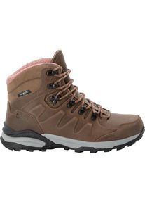 Jack Wolfskin, Damen, Trekkingschuh &raquo;REFUGIO PRIME TEXAPORE MID W&laquo;, fawn, UK5-EU38, fawn, Wetterfester Wanderschuh mit griffiger Gummisohle