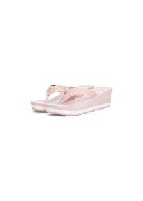 Tommy Hilfiger, Damen, Dianette &raquo;TH STRIPES WEDGE BEACH SANDAL&laquo; , Zehentrenner, Sommerschuh mit gestreifter Innensohle, rose, 42, rose, Dianette mit 6