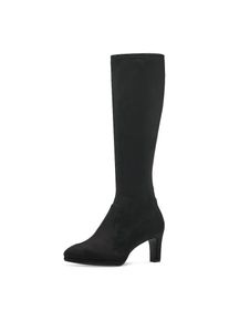 Tamaris, Damen, Stiefel mit Stretchfunktion im Schaft, vegane Verarbeitung, schwarz, 40, schwarz, Klassischer Langschaftstiefel mit Rei&szlig;verschluss und