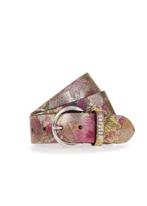 Mustang, Damen, Lederg&uuml;rtel Florales oder Animal-Design, 4 cm breit, multicolour-gold, 105, Dameng&uuml;rtel von Mustang