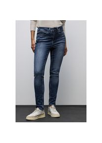 Street One, Damen, Slim-fit-Jeans &raquo;Style York&laquo; mit Stretch, Dark Blue Random, L&auml;nge 28, 33 - L&auml;nge 28, Dark Blue Random, Slim Fit Jeans von Street One