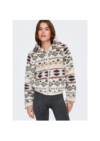 Only, Damen, Outdoorjacke &raquo;ONLANNA CONTACT AOP HOOD JACKET OTW CS&laquo; mit Kapuze, Pumice Stone AOP:AZTEC Balsam Green, XL, Pumice Stone AOP:AZTEC Balsam 