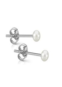 Firetti, Damen, Paar Ohrstecker &raquo;Schmuck Geschenk Silber 925 Ohrschmuck Ohrringe&laquo; Made in Germany - mit S&uuml;&szlig;wasserzuchtperle, silberfarben-wei&szlig;, 4, 