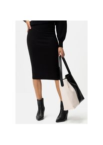 Lascana, Damen, Midirock, schwarz, 36, schwarz, Bleistiftrock mit schmeichelndem Bund