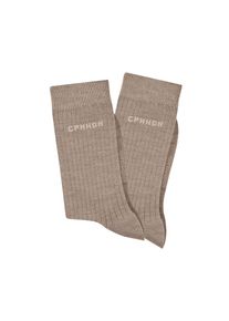 Copenhagen Studios, Damen, Basicsocken Packung, 2 Paar tlg. gerippt, mit w&auml;rmender Wolle, 2x beige meliert, 43-46, 2x beige meliert, Gerippte Socken 