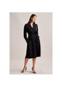 Seidensticker, Damen, Sommerkleid &raquo;Schwarze Rose&laquo; Kragen Uni, schwarz, Normalgr&ouml;&szlig;en, XXL (44) - Normalgr&ouml;&szlig;en, schwarz, Passform: Regular