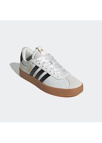 adidas Sportswear, Damen, Sneaker &raquo;VL COURT 3.0&laquo; Design auf den Spuren des adidas Samba, Core White / Core Black / Gold Metallic, 42,5, Core White / 