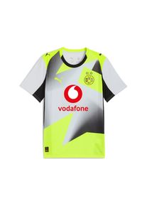 Puma, Herren, Trainingstop &raquo;BVB AWAY JERSEY REPLICA&laquo; Regular Fit, f&uuml;r Sportmode und Fu&szlig;ball, Kurzarmdesign, Silver Mist-Yellow Alert, L, Silver Mist-