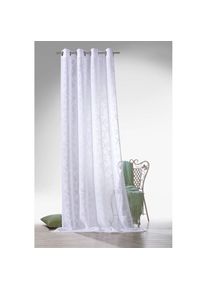 Weckbrodt-Gardinen Weckbrodt, Vorhang &raquo;Romance&laquo; &Ouml;sen 1 Stk. tlg. echte Stickerei, halbtransparent, Muster Raute, Gardine, Store, wei&szlig;, Polyester, 245 cm