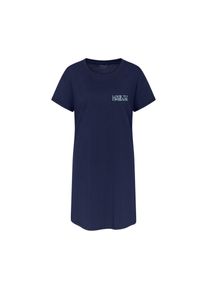 Triumph, Damen, Nachthemd &raquo;Nightdresses NDK X&laquo; Ohne Taschen weich, atmungsaktiv, gerippter Rundhalsausschnitt, Kurzarm, NEW NAVY, 48 - N-Gr, Damen-