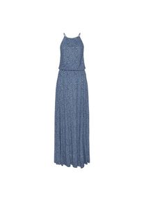 Lascana, Damen, Maxikleid mit Alloverdruck, luftiges Sommerkleid, Strandkleid, blau-marine-bedruckt, N-Gr, 36 - N-Gr, blau-marine-bedruckt, Hoher 