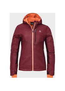 Sch&ouml;ffel Sch&ouml;ffel, Damen, Outdoorjacke &raquo;Ins Hybrid Black Raven L&laquo; mit Kapuze, 2965 - rot, 40, 4D BODY MAPPING - w&auml;rmende Front, atmungsaktive R&uuml;ckenpartie
