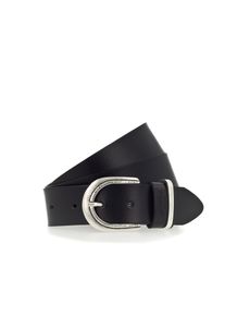 Mustang, Damen, Lederg&uuml;rtel Mit dunklen Airbrushkanten und einer ovalen Dornschlie&szlig;e, 3, 5 cm, schwarz, schwarz, Dameng&uuml;rtel von Mustang