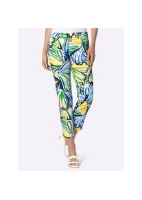 Heine, Damen, 7/8-Hose, grasgr&uuml;n-ecru-bedruckt, 48 - Normalgr&ouml;&szlig;en, exklusives Druckdessin