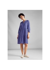 Street One, Damen, Sommerkleid Ohne Taschen mit All-Over Print, deep blue, N-Gr, 38 - N-Gr, deep blue, Tunika Kleid von Street One
