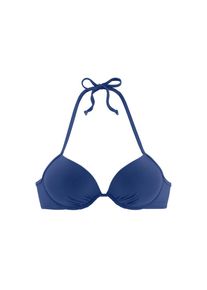 Buffalo, Damen, Push-Up-Bikini-Top &raquo;Happy&laquo; in mehreren Trendfarben, blau, Cup B, 40 - Cup B, blau, Wattierte Cups