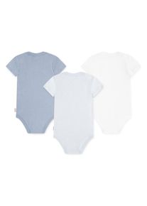 HUGGIES babywear, Herren, Body &raquo;HUGB 3PK BODYSUIT&laquo; Packung, 3 Stk. aus Baumwolle, ASHLEY BLUE, 7 (92), 3-er Pack Bodys von HUGGIES