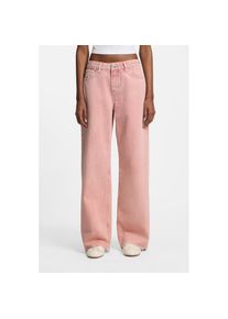 HUGO Blue, Damen, Loose-fit-Jeans &raquo;Gamala&laquo; mit ausgefranstem Saum, Baggy-Fit, Light/Pastel Pink 681, 32 - L&auml;nge 32, Jeans von HUGO Blue Womenswear