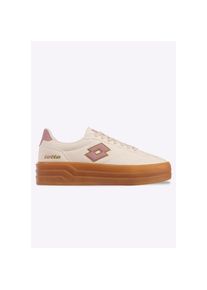 Lotto, Damen, Plateausneaker - mit gepolsterter Schaftkante, OFFWHITE/DK.ROSE, 39, OFFWHITE/DK.ROSE, Modischer Plateausneaker von Lotto mit Schn&uuml;rung