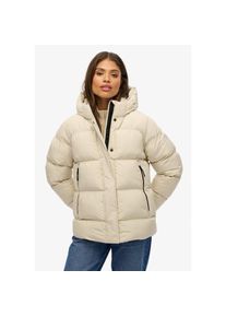 Superdry, Damen, Steppjacke &raquo;HOODED 5 BAFFLE SPORTS PUFFER&laquo; mit Kapuze, Oat Bran, S, Oat Bran, Moderne Pufferjacke von Superdry