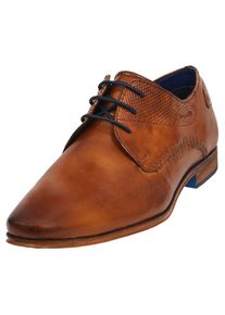 Bugatti, Herren, Schn&uuml;rschuh , Blockabsatz, Abendschuh, Businessschuh in eckiger Karreeform, cognac, 46, cognac, Bugatti Business Schn&uuml;rer mit Hand 