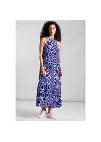Street One, Damen, Sommerkleid Ohne Taschen mit All-Over Print, violet blue, N-Gr, 40 - N-Gr, violet blue, Maxikleid von Street One
