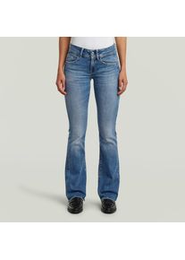 G-Star Raw G-STAR, Damen, Bootcut-Jeans &raquo;Midge&laquo; mit verstellbarem Riegel, mittelhoher Bund, faded lazurite blue, 32 - L&auml;nge 32, Jeans Midge Bootcut Wmn von G-