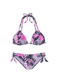 Buffalo, Damen, Triangel-Bikini im Mustermix, marine-pink, Cup A/B, 32 - Cup A/B, marine-pink, Bedruckt &ndash; jedes Teil ein Unikat