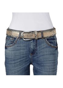 Heine, Damen, Lederg&uuml;rtel, goldfarben-silberfarben, goldfarben-silberfarben, In dekorativer Metallic-Optik