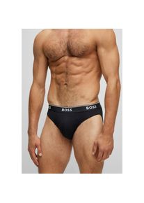 BOSS, Herren, Slip Packung, 3er-Pack, mit Logo Webbund, black, L, black, HUGO BOSS Slips im Dreierpack