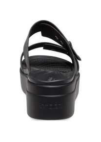Crocs, Damen, Pantolette &raquo;Brooklyn Low Wedge&laquo; , Plateau, Sommerschuh, Schlappen mit Schnallenverschluss, schwarz, 37, schwarz, Keilpantolette mit 