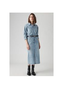 Levi's Levi's , Damen, Jeanskleid &raquo;WESTERN DENIM MID&laquo; Denim-Midi-Hemdkleid, FEELING THIS, 32 - N-Gr, Jeanskleid von Levi's im Western-Look