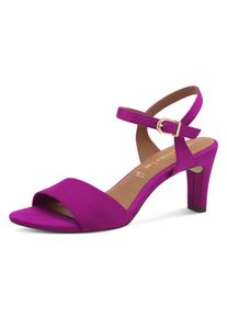 Tamaris, Damen, Sandalette , Trichterabsatz, Abendschuh mit verstellbarem Fesselriemchen, fuchsia, 36, fuchsia, Elegante Sandale in veganer 
