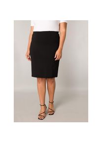 Base Level Curvy, Damen, Bleistiftrock kniefrei mit Viskose und Stretch, black, 52, black, Rock von Base Level Curvy