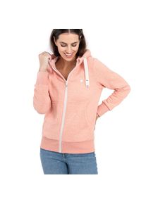 DEPROC Active, Damen, Kapuzensweatjacke &raquo;FinjaCMYK II&laquo; weiche Fleecejacke mit K&auml;ngurutasche, orange, 36 (S), orange, Modische Sweatjacke f&uuml;r Damen mit