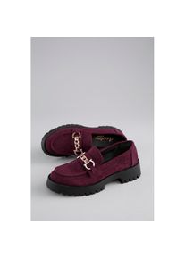 Aniston SHOES, Damen, Loafer , Slipper, Halbschuh mit Bequemweite G (=weit) - NEUE KOLLEKTION, bordeaux, 36, Saisonhighlight von Aniston - mit 