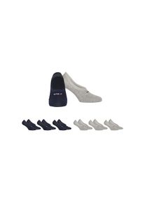 Fila, Damen, F&uuml;&szlig;linge &raquo;UNISEX GHOST SOCKS&laquo; 6 Paar, 6 tlg. mit Logo-Schriftzug, Silikonstreifen an der Ferse f&uuml;r besseren Halt, NAVY GREY, 43-46, NAVY 