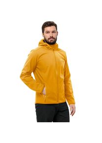 Jack Wolfskin, Herren, Softshelljacke &raquo;BORNBERG HOODY&laquo; mit Kapuze atmungsaktiv, leicht, &Uuml;bergangsjacke, safflower, M, Slim Fit Passform: modischer 