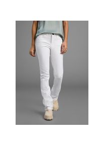 Arizona, Damen, Bootcut-Jeans &raquo;Baby-Boot&laquo; Bootcut-Stil, figurbetonte Passform, mit Used-Effekten, white, N-Gr, 34 - N-Gr, white, Bootcut-Jeans mit 