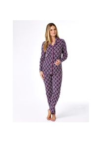 w&auml;schepur w&auml;schepur, Damen, Schlafanzug, marine-magenta-bedruckt, 44/46, Single-Jersey