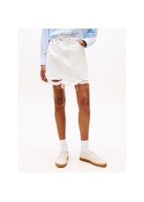 Tommy Jeans, Damen, Jeansrock &raquo;MOM SKIRT CI8091&laquo; mit Destroyed Effekt, Denim White, 29, Denim White, Kurzer Denimrock von Tommy Jeans