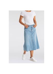 Levi's Levi's , Damen, Jeansrock &raquo;HR A LINE DECON SKIRT&laquo; in trendy Midi-L&auml;nge mit ausgefranster Kante, SECRET, 29, SECRET, Jeansrock HR A LINE DECON SKIRT 