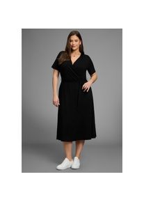 Laura Scott CURVE, Damen, Midikleid Ohne Taschen mit betonter Taille - GROSSE GR&Ouml;SSE, schwarz, N-Gr, 48 - N-Gr, schwarz, Feminin-tailliertes Midikleid
