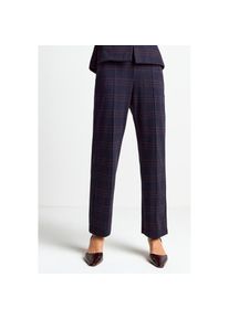 RICHROYAL, Damen, Schlupfhose in Karo-Design, midnight blue, S - N-Gr, Jerseyhose von Rich & Royal