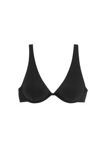 Venice Beach, Damen, B&uuml;gel-Bikini-Top &raquo;Lucky&laquo; aus gerippter Strukturware, schwarz, Cup C, 36 - Cup C, schwarz, Trendige Unifarbe