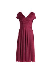 Vera Mont, Damen, Cocktailkleid &raquo;Cocktailkleid im Glitzer-Look&laquo;, Rot/Grau, 46 - EURO, Passform: Ausgestellt