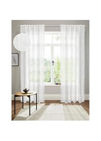 Andas, Gardine &raquo;Tursik&laquo; Faltenband 1 Stk. tlg. Blickdicht, Leinenlook, Polyester, wei&szlig;, Leinenstruktur, Polyester, 245 cm, wei&szlig;
