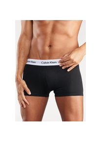 Calvin Klein Underwear, Herren, Trunk &raquo;Low Rise Trunk 3 PACK&laquo; 3 Stk. mit wei&szlig;em Webbund, schwarz, XL (8) - 3 Stk., CK Low Rise Trunk in h&uuml;fttiefer 
